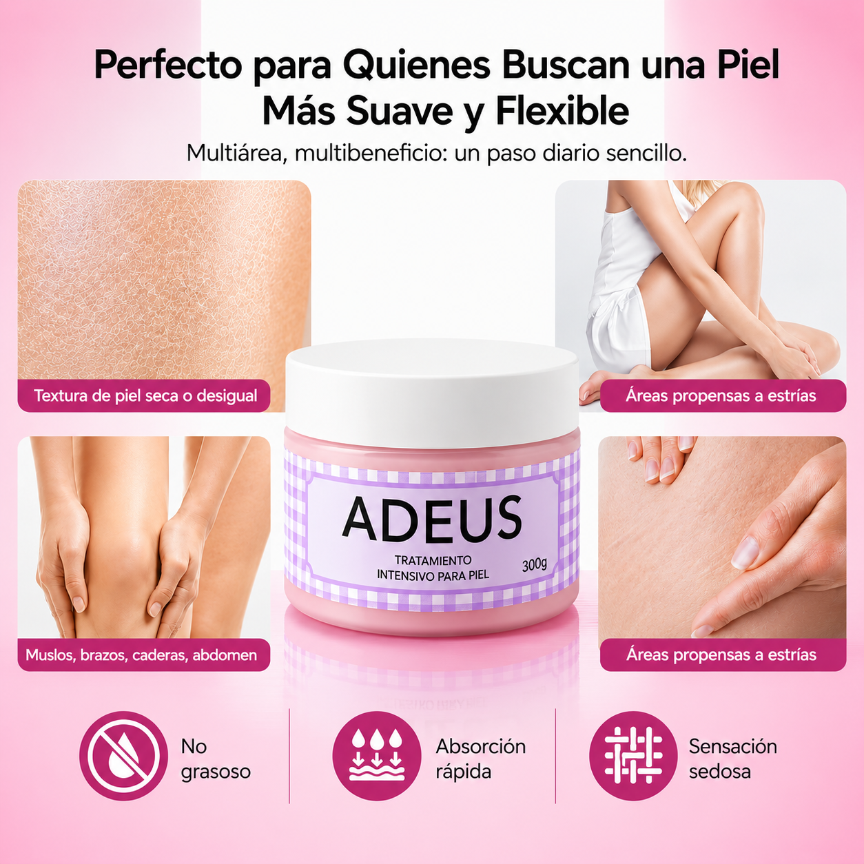 Adeus Crema Brasileña – Tratamiento Corporal Multifuncional Intensivo (300g)