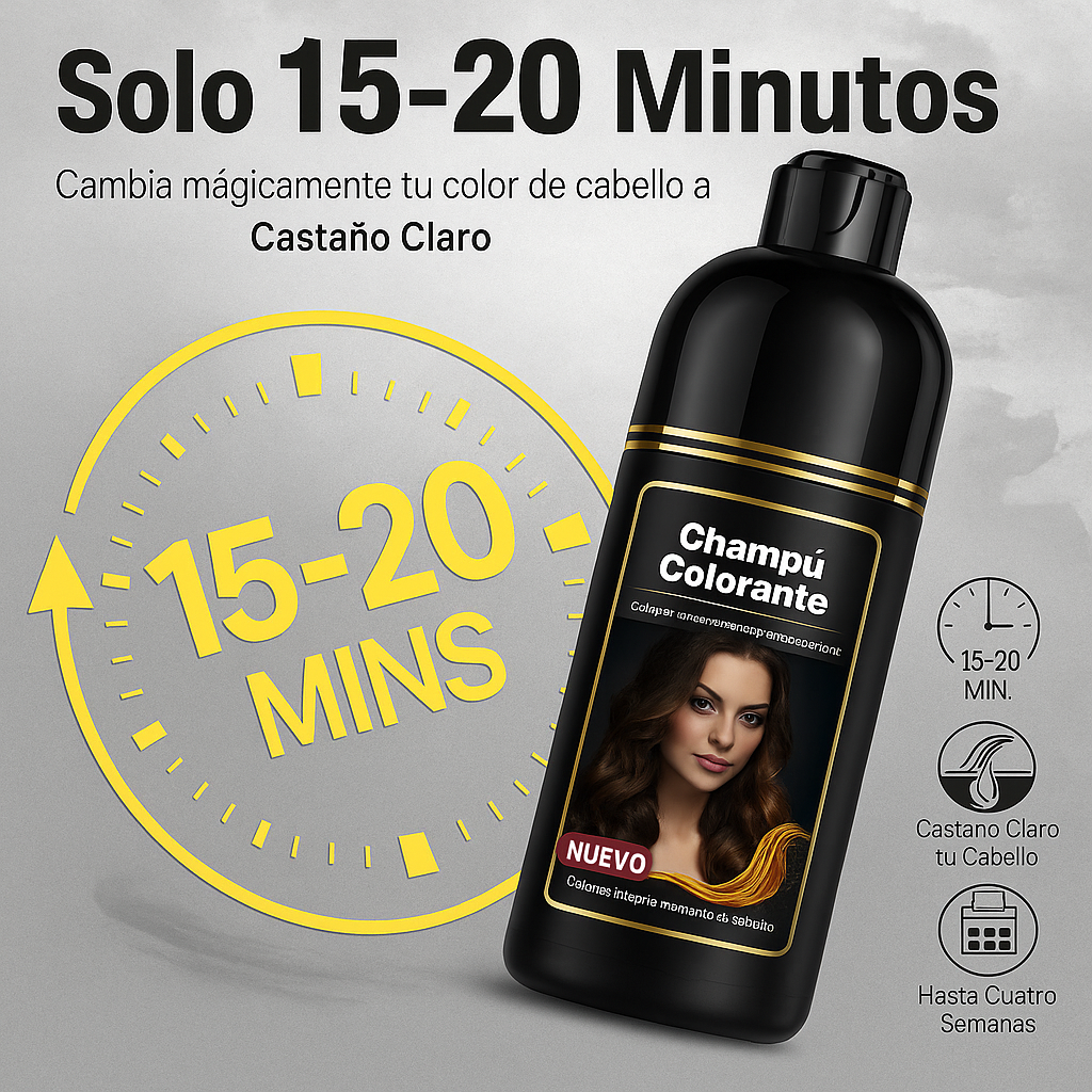 SHAMPOO TINTE PARA CUBRIR LAS CANAS 500ML