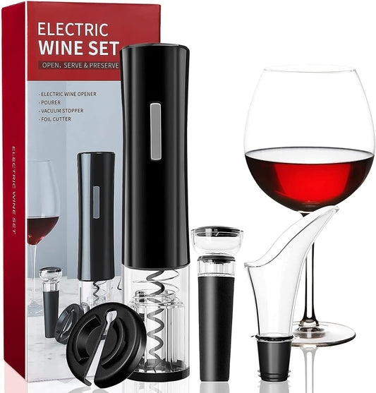 SET DESTAPADOR DE VINO ELECTRICO