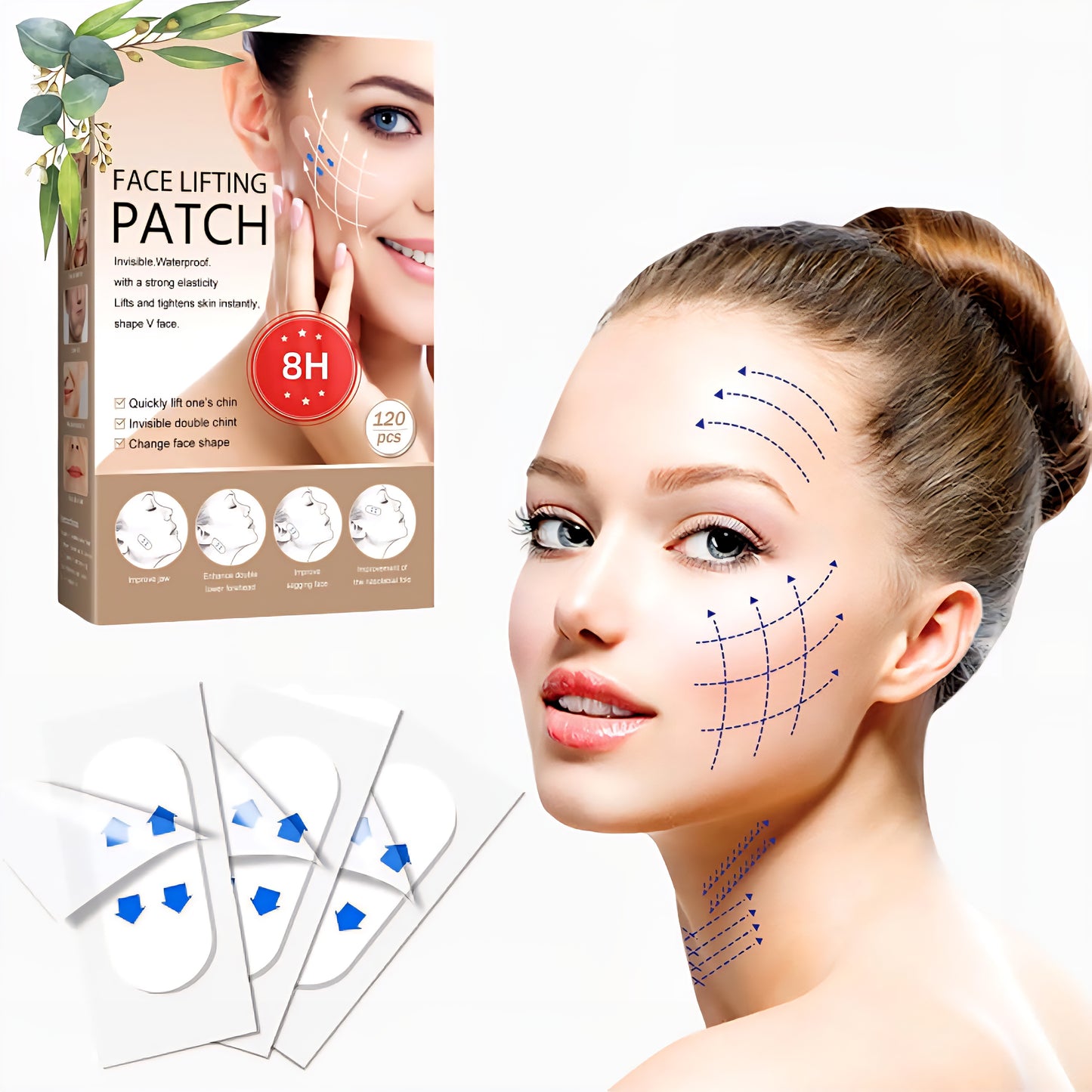 TIRAS LIFTING FACIAL (120 PIEZAS)