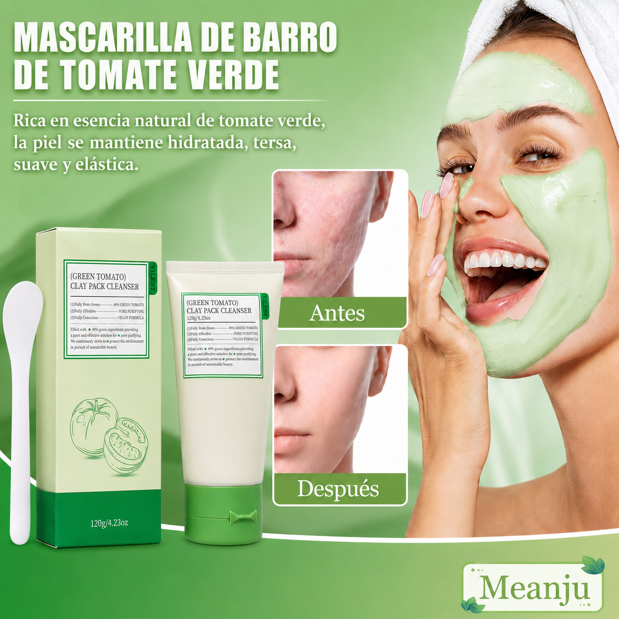 MASCARILLA FACIAL DETOX -  LIMPIADORA DE POROS y CONTROL DE GRASA