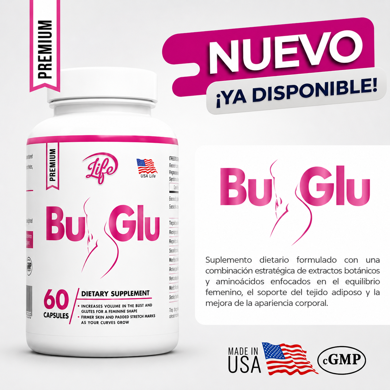 BU-GLU | Apoyo Femenino para Curvas, Firmeza y Bienestar