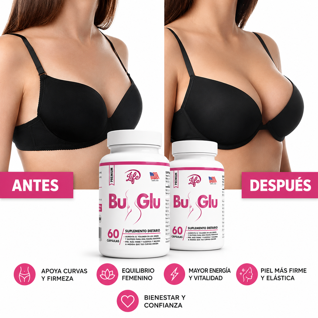 BU-GLU | Apoyo Femenino para Curvas, Firmeza y Bienestar
