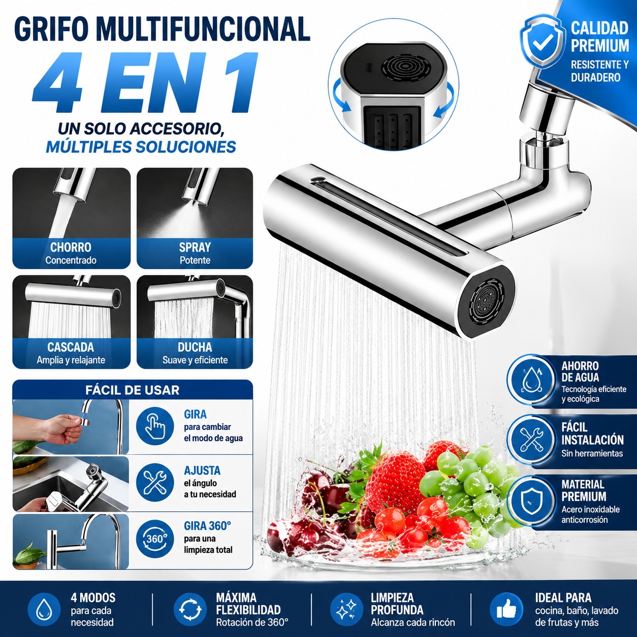 Grifo de cocina Multi-Funcional