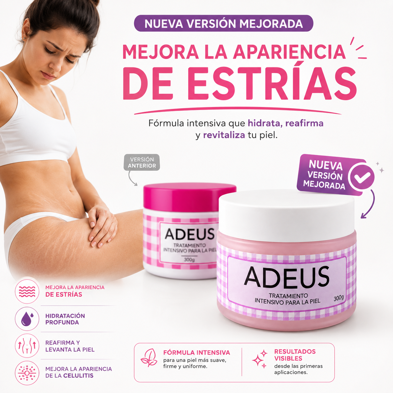 Adeus Crema Brasileña – Tratamiento Corporal Multifuncional Intensivo (300g)