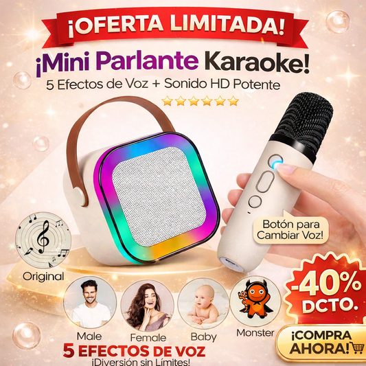 MINI PARLANTE / MICROFONO / RGB (1 Micrófono)