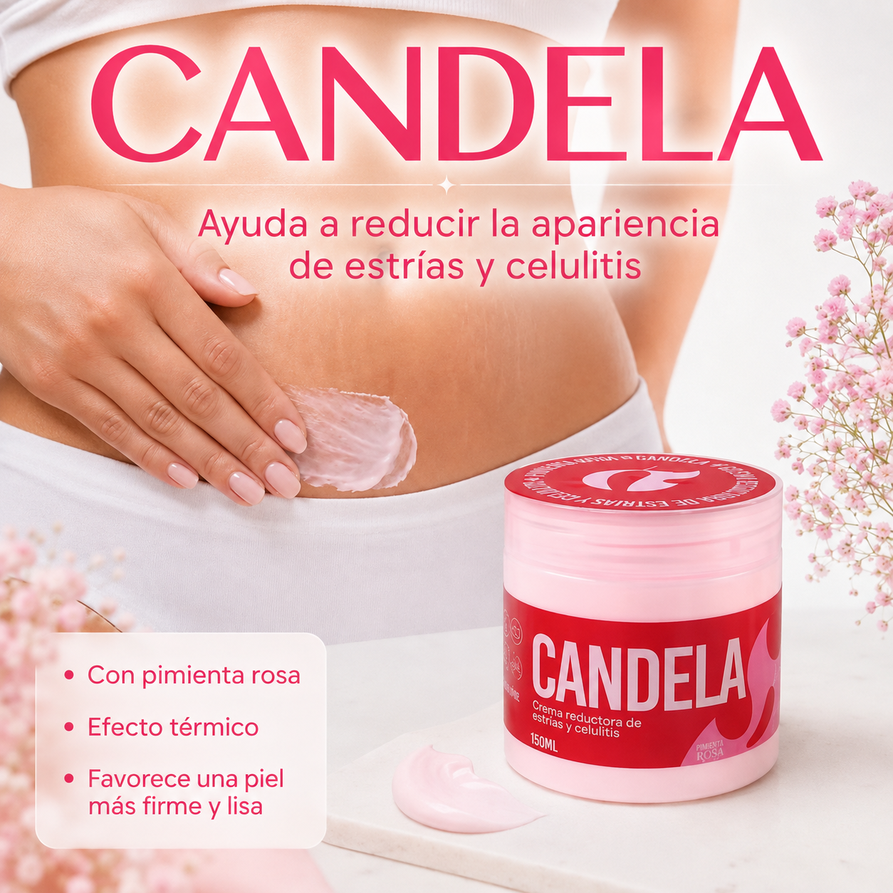 CANDELA - Crema Reductora de Estrías y Celulitis