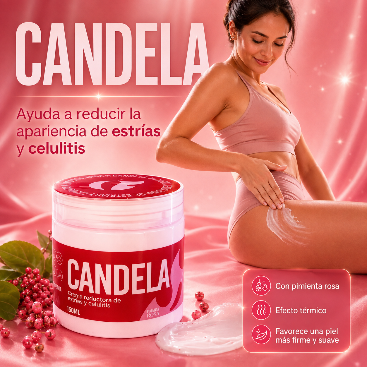 CANDELA - Crema Reductora de Estrías y Celulitis