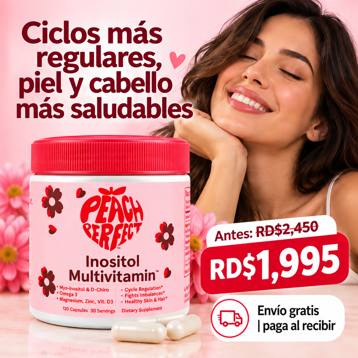 Inositol Multivitamin Peach Perfect – 120 Cápsulas