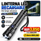 Linterna LED Recargable de Largo Alcance con Indicador Digital