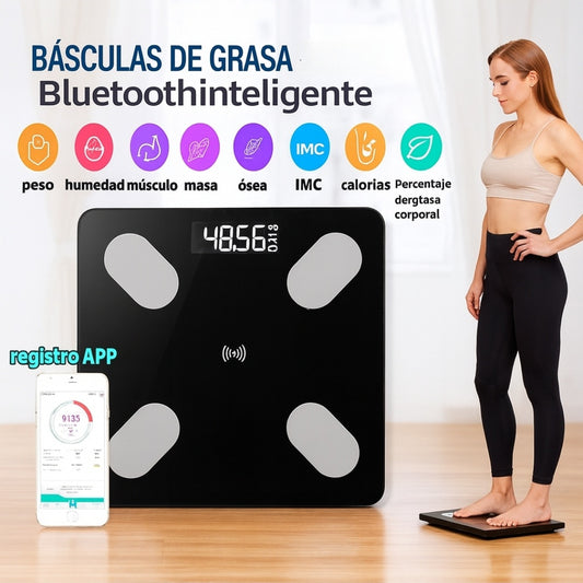 Bascula Digital (Peso, IMC, %Grasa y mas)