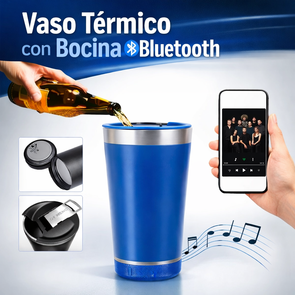 Vaso termino + Bocina bluetooth