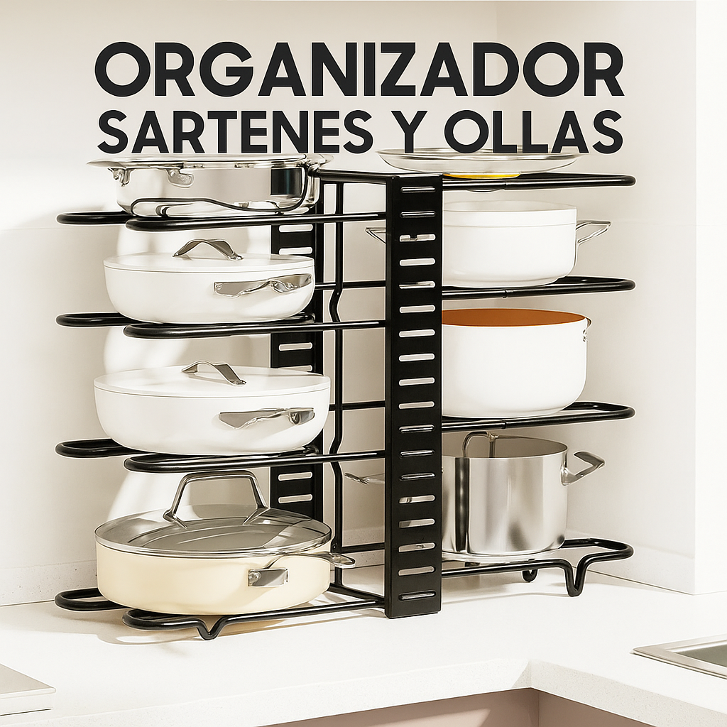ESTANTE ORGANIZADOR DE OLLAS Y TAPAS