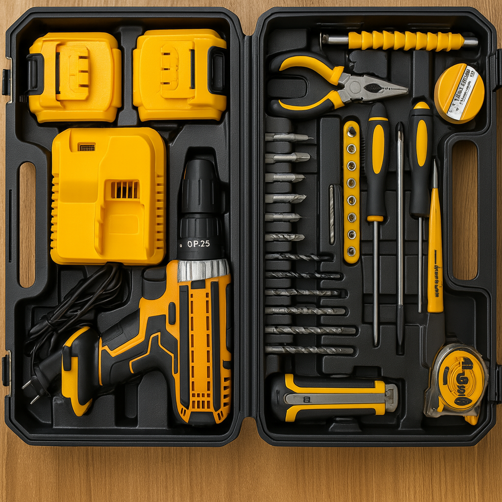 SET DE HERRAMIENTA CON TALADRO RECARGABLE