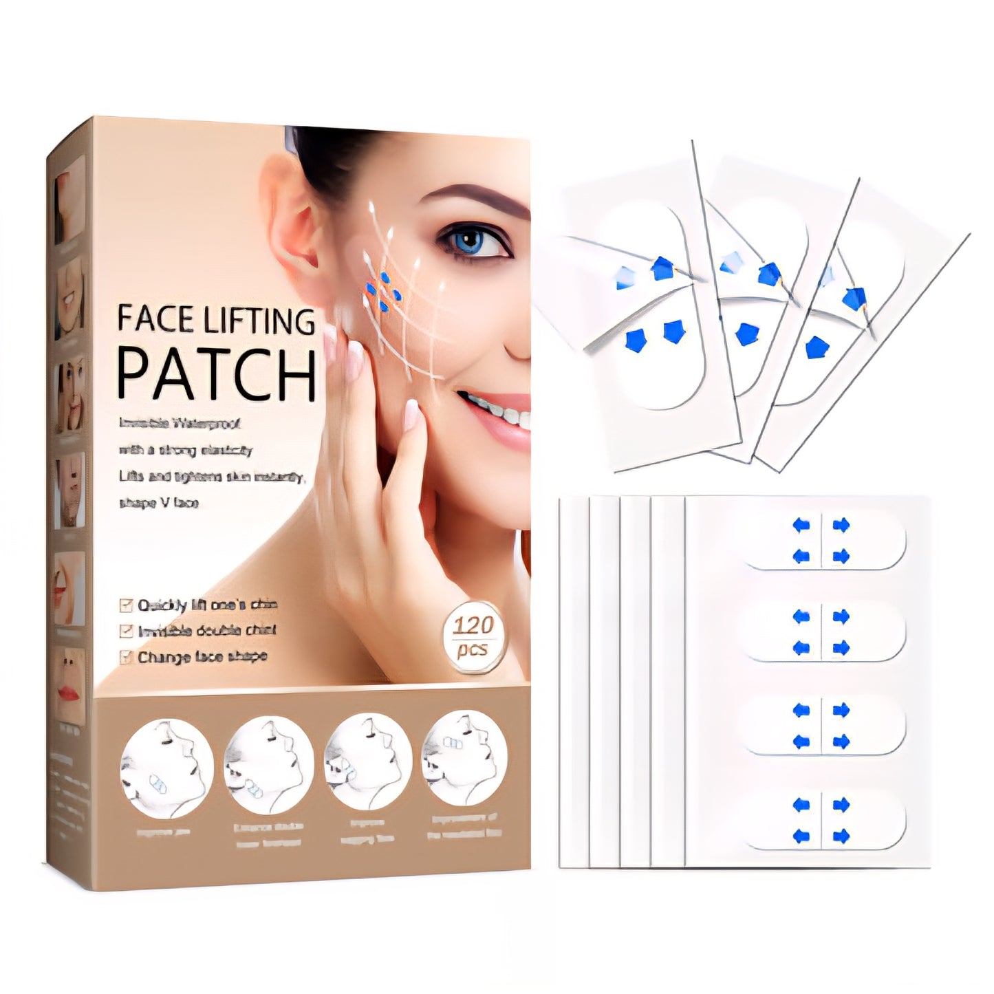 TIRAS LIFTING FACIAL (120 PIEZAS)