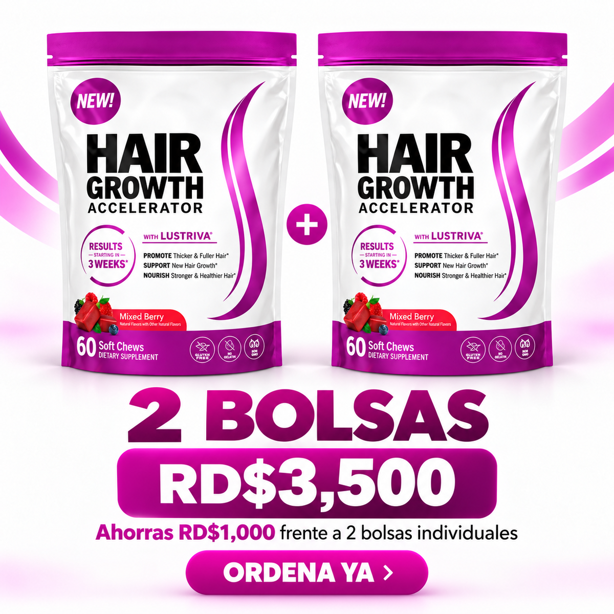 Oferta de dos bolsas por RD$3,500