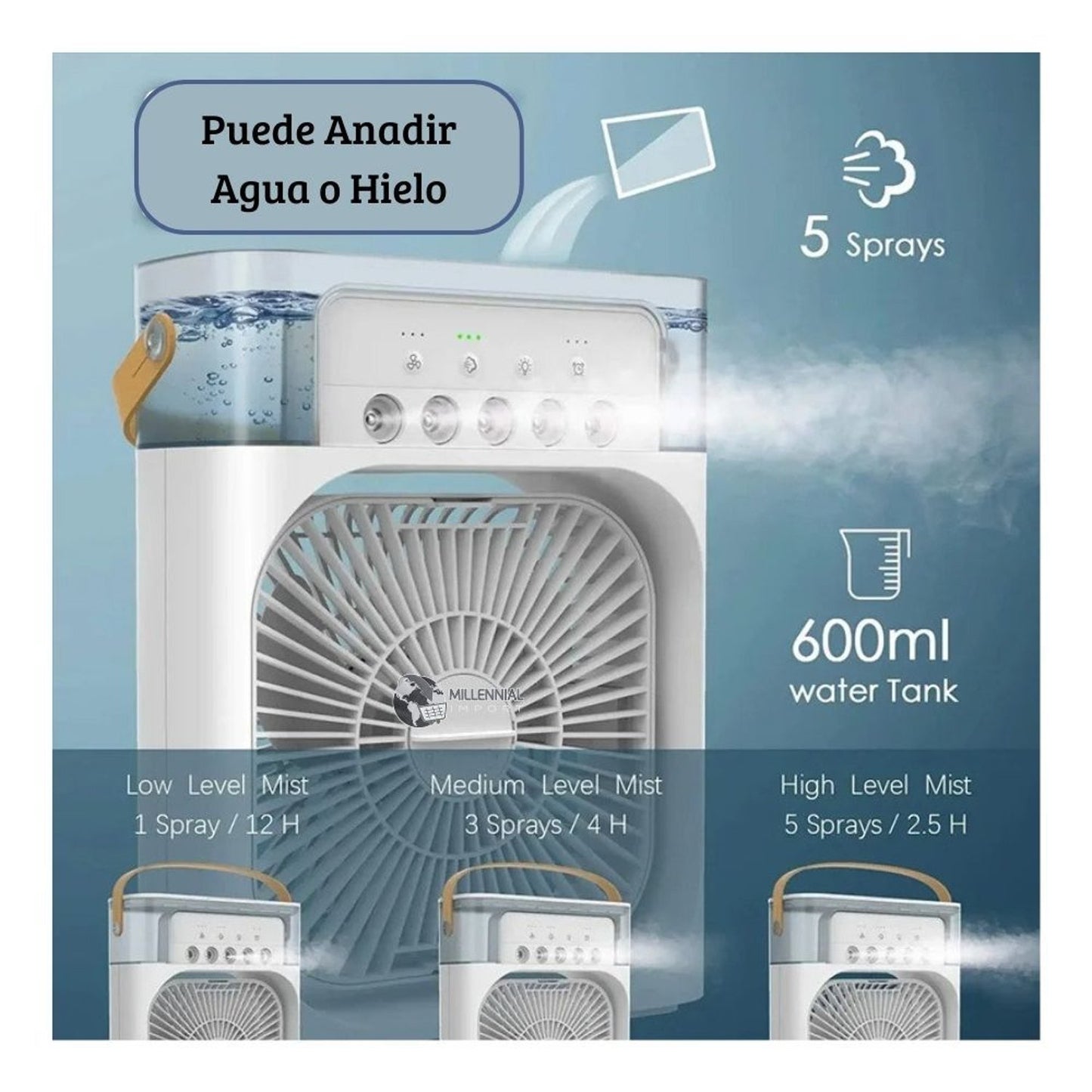 Ventilador portátil de aire frío